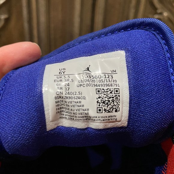 Nike Air Jordan 1 Low (GS) Royal Yellow - Youth 6/Women's 7.5/Men's 6 - Picture 7 of 12